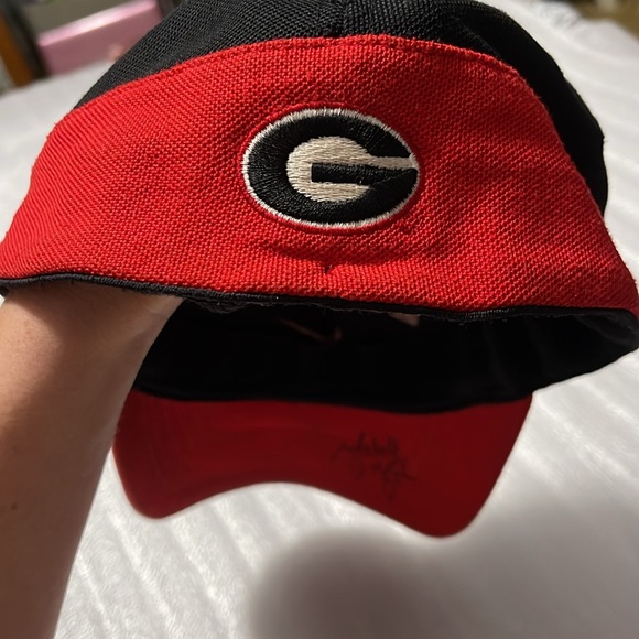 Vintage Sports GA Bulldogs Hat One Size fits All Red Black Snapback - Picture 11 of 12
